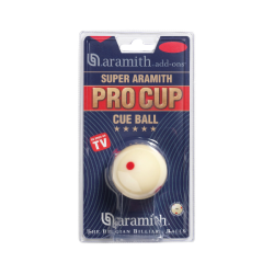 Aramith Spielball " Pro Cup " weiß mit roten Punkten 57,2mm